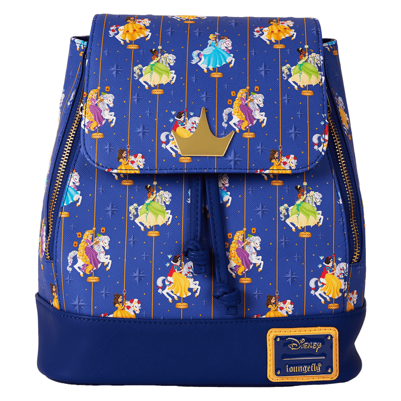 Loungefly! Leather: Disney Princess Carousel Mini Backpack