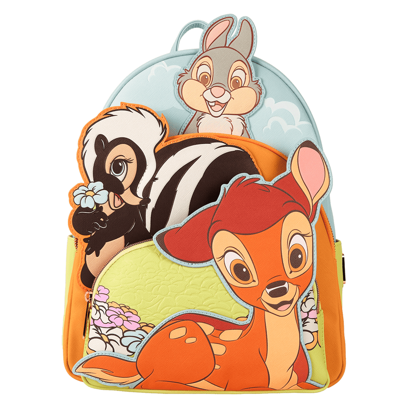 Loungefly! Leather: Disney Bambi Triple Pocket Backpack