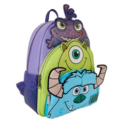 Loungefly! Leather: Disney Pixar Monster�s Inc Tripple Pocket Backpack