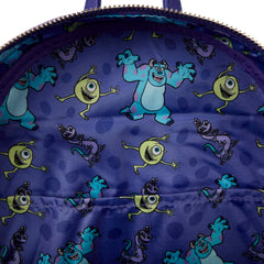 Loungefly! Leather: Disney Pixar Monster�s Inc Tripple Pocket Backpack