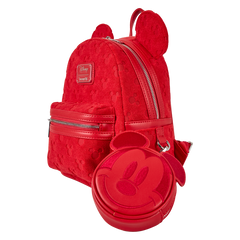 Loungefly! Leather: Disney Mickeys Ears Burnout Mini Backpack