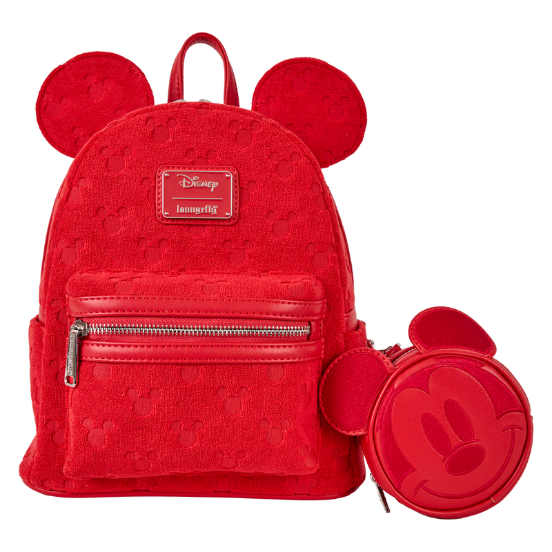Loungefly! Leather: Disney Mickeys Ears Burnout Mini Backpack