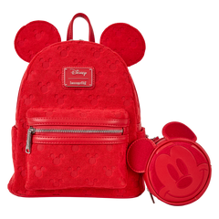 Loungefly! Leather: Disney Mickeys Ears Burnout Mini Backpack