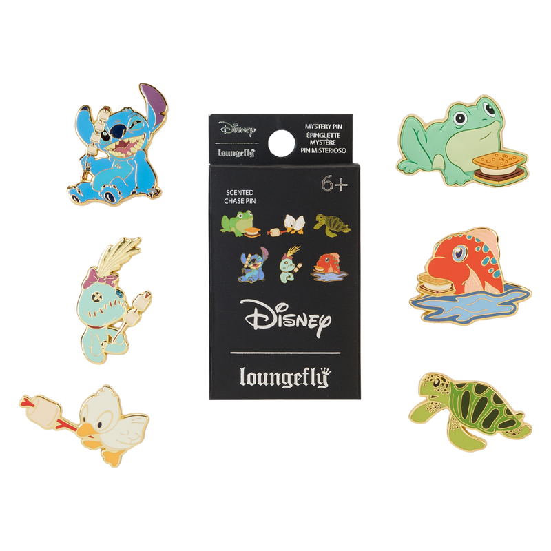 Loungefly! Blind Box Pin: Disney Lilo and Stitch Camping Cuties Mystery Box Pins