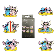 Loungefly! Blind Box Pin: Disney Stitch and Angel Beach Scene Mystery Pins