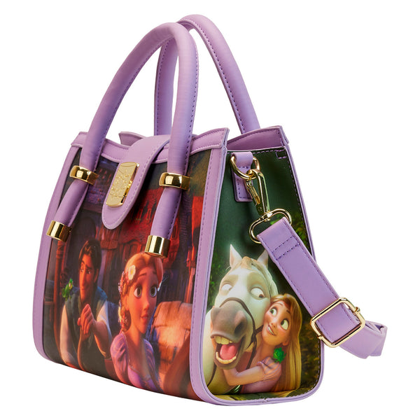 Loungefly! Leather: Disney Rapunzel Princess Scene Crossbody Bag
