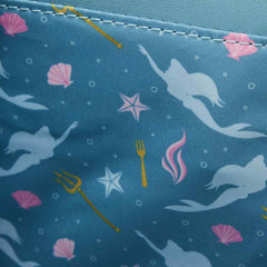 Loungefly! Leather: Disney Little Mermaid Tritons Gift Crossbody Bag