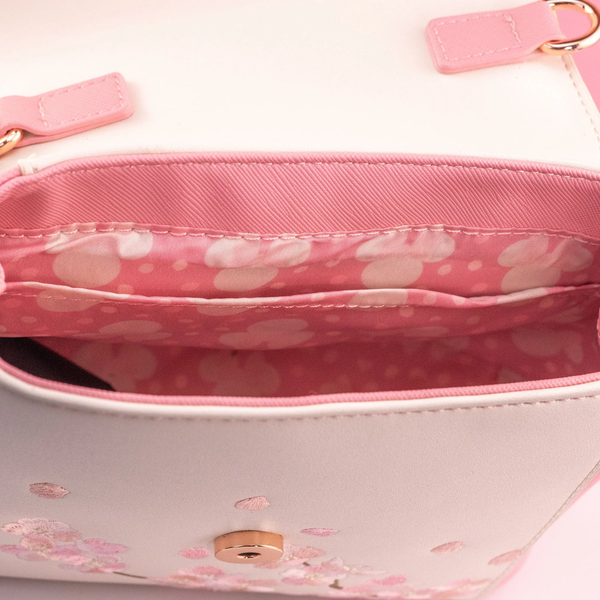 Loungefly! Leather: Disney Cherry Blossom Minnie Mouse Cosplay Handbag