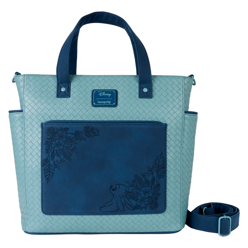 Loungefly! Tote Bag: Disney Stitch Quiet Fandom Convertible Tote Bag