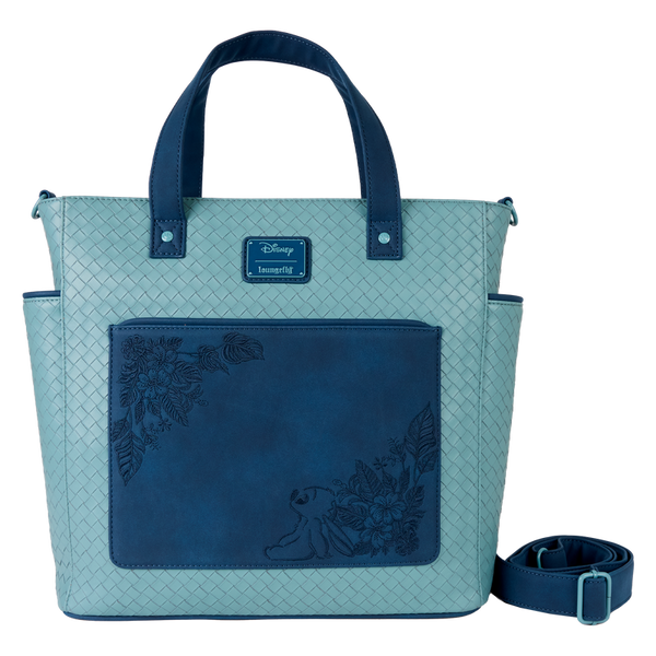 Loungefly! Tote Bag: Disney Stitch Quiet Fandom Convertible Tote Bag