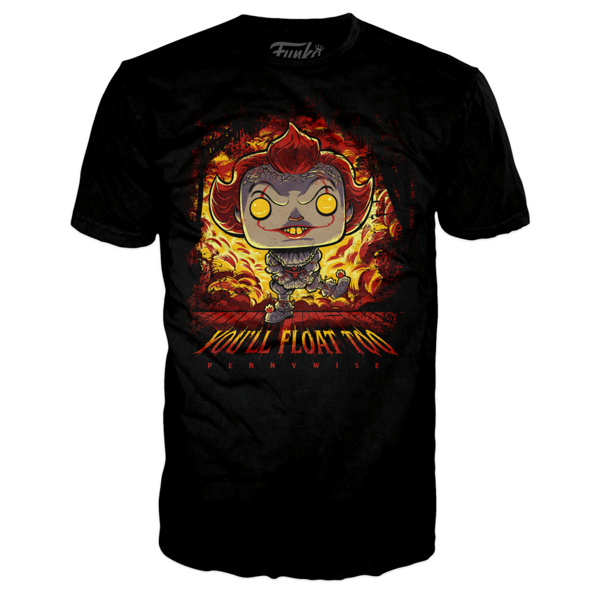 Pop Tee! Movies: IT - Pennywise Flame (XL)