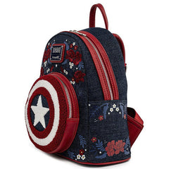 Loungefly! Leather: Marvel Captain America 80th Anniversary Floral Shield