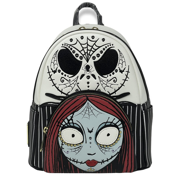 Loungefly! Leather: Disney TNBC Jack & Sally Sugar Skull