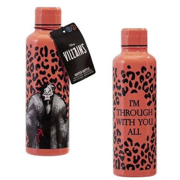 Metal Water Bottle! Disney Villains: Cruella de Vil