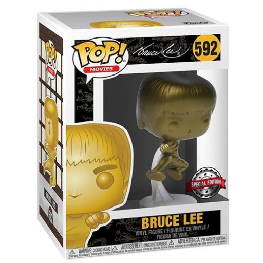 Pop! Icons: Game of Death- Bruce Lee Kicking (Gold) (Exc)
