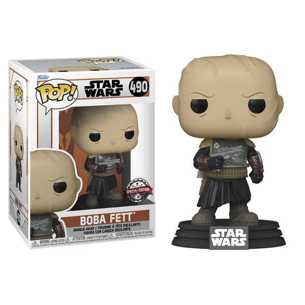 Pop! Tv: Mandalorian- Boba Fett w/o helmet (Exc)