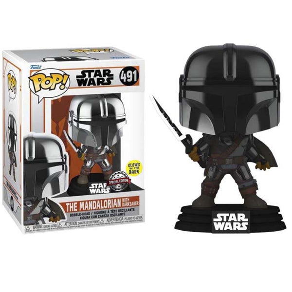 Pop! Tv: Mandalorian- Mando w/ Dark Saber (GW)(MT)(Exc)