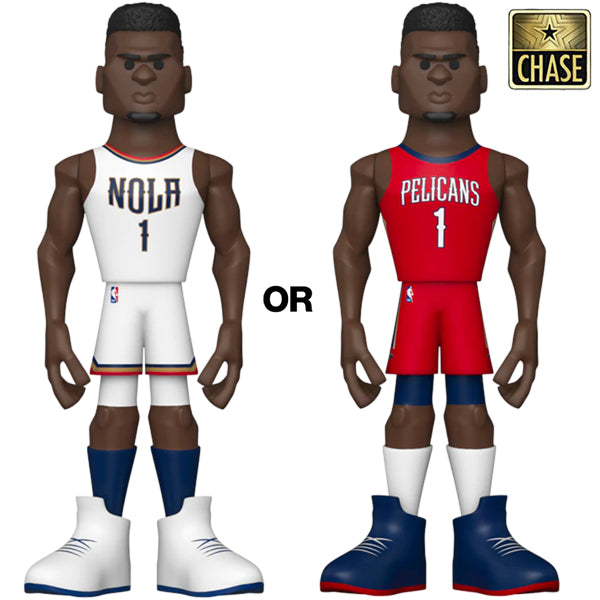 Gold 5" NBA: Pelicans- Zion Williamson (HomeUni) w/ Chase