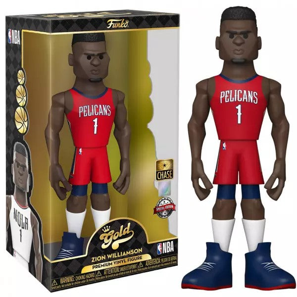 Gold 12" NBA: Pelicans- Zion Williamson (HomeUni) w/Chase (Exc)