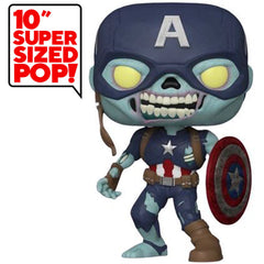 Pop Jumbo! Marvel: What If S2- Zombie Captain America (Exc)