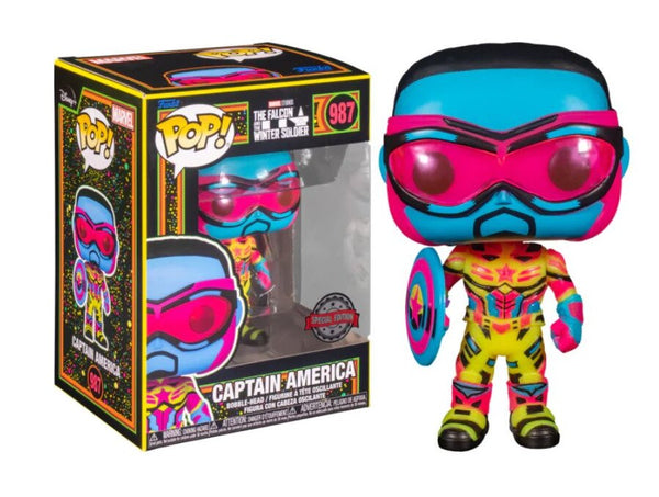 Pop! Marvel: F&WS - Captain America (Blacklight)(Exc)