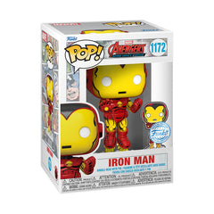 Pop! Marvel: A60 - Comic Iron Man w/ Pin (Exc)