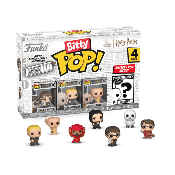 Bitty Pop! Movies: Harry Potter - Harry in Robe with Scarf 4pk