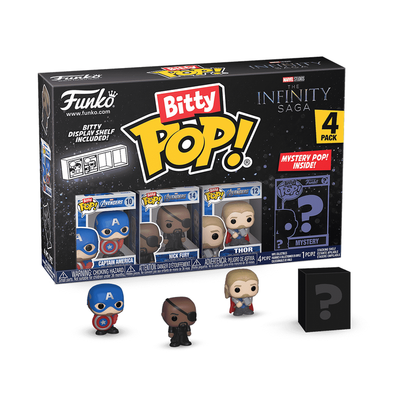 Bitty Pop! Marvel: The Avengers - Captain America 4pk