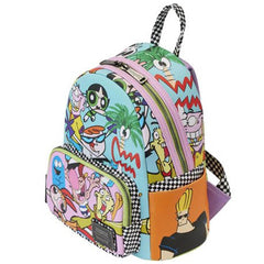 Loungefly! Leather: Cartoon Network Retro Collage Mini Backpack
