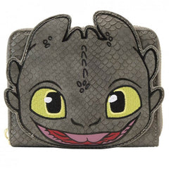 Loungefly! Wallet: How To Train Your Dragon Toothless Cosplay Zip Around Wallet