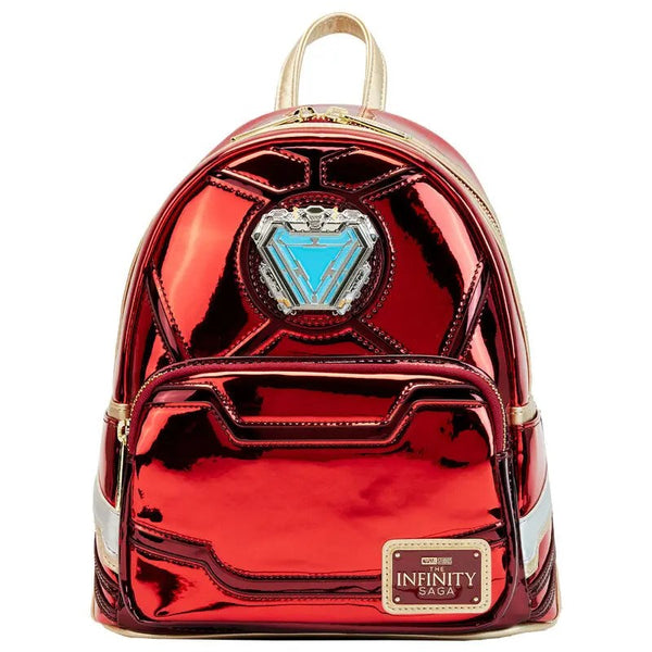 Loungefly! Leather: Marvel Iron Man 15Th Anniversary Cosplay Mini Backpack