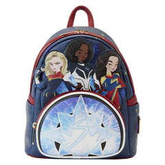 Loungefly! Leather: Marvel The Marvels Group Mini Backpack