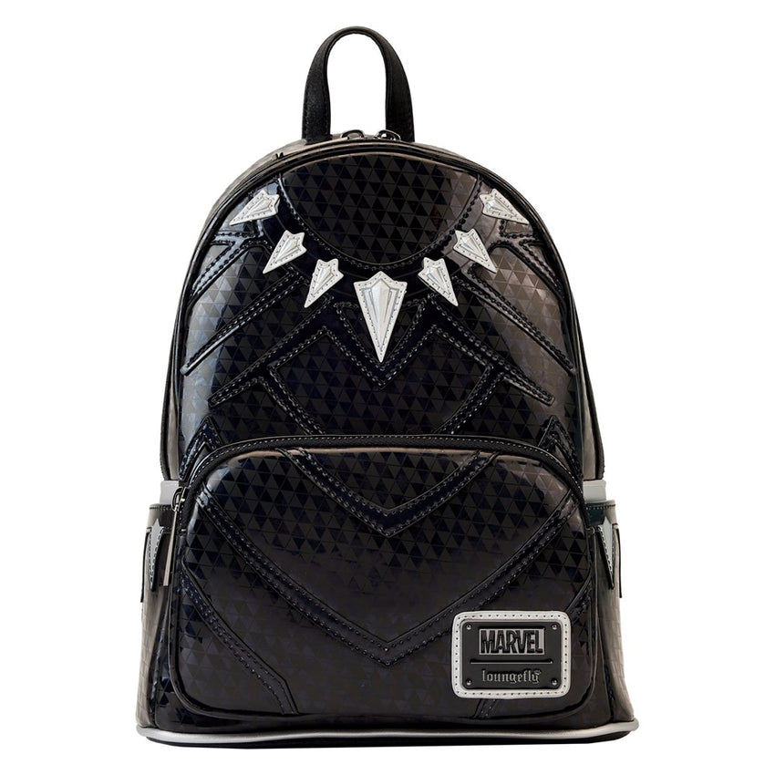 Loungefly! Leather: Marvel Shine Black Panther Cosplay Mini Backpack