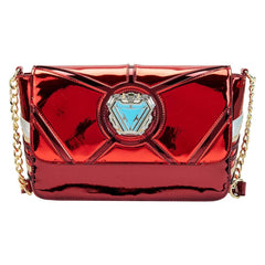 Loungefly! Leather: Marvel Iron Man 15Th Anniversary Cosplay Crossbody Bag