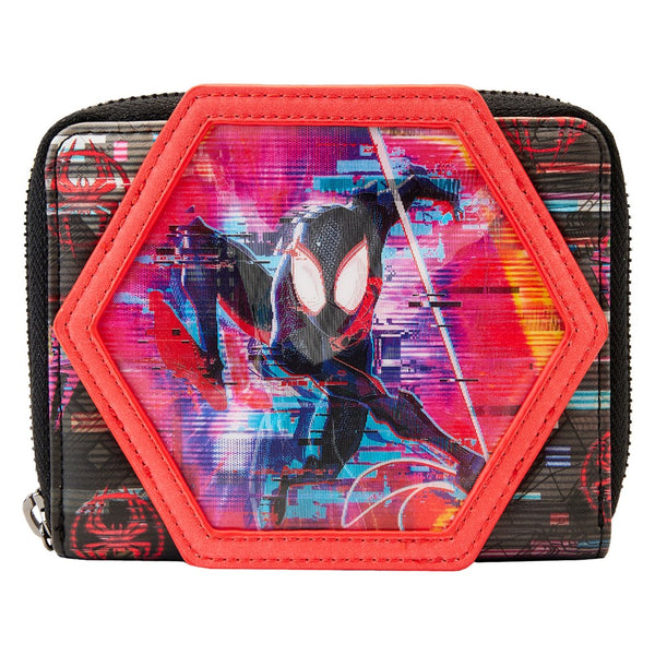 Loungefly! Wallet: Marvel Across the Spiderverse Lenticular Zip Around Wallet