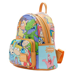 Loungefly! Leather: Nickelodeon Nick 90's Color Block AOP Mini Backpack