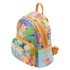 Loungefly! Leather: Nickelodeon Nick 90's Color Block AOP Mini Backpack