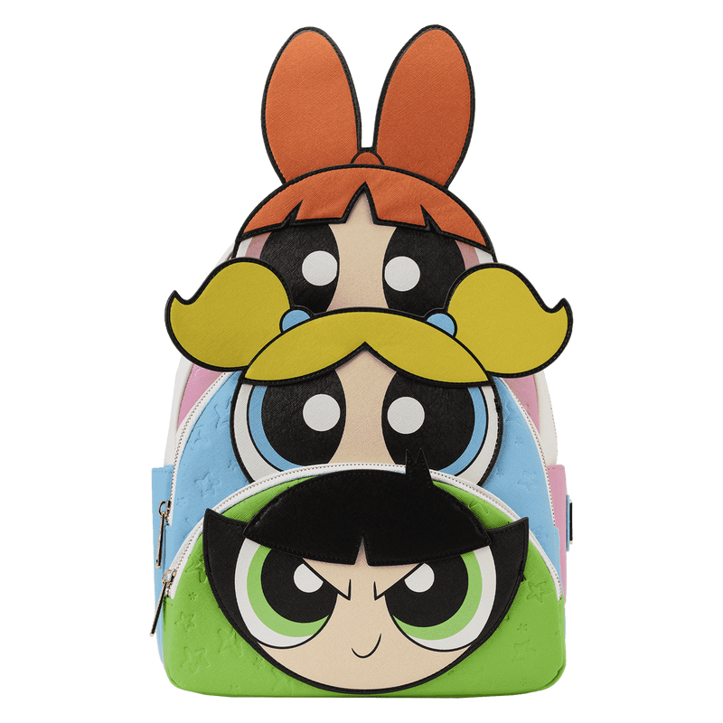 Loungefly! Leather: Power Puff Girls Triple Pocket Backpack