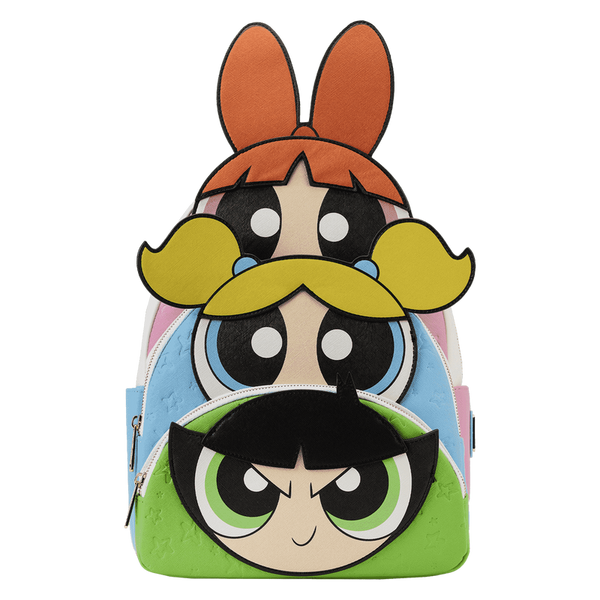 Loungefly! Leather: Power Puff Girls Triple Pocket Backpack