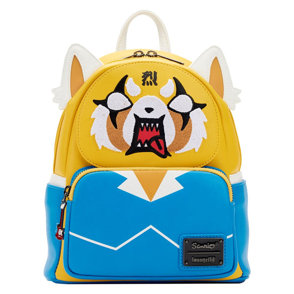 Loungefly! Leather: Sanrio Aggretsuko Two Face Cosplay Mini Backpack