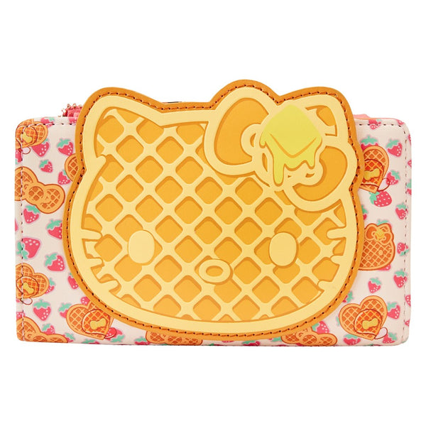 Loungefly! Wallet: Sanrio Hello Kitty Breakfast Waffle Flap Wallet