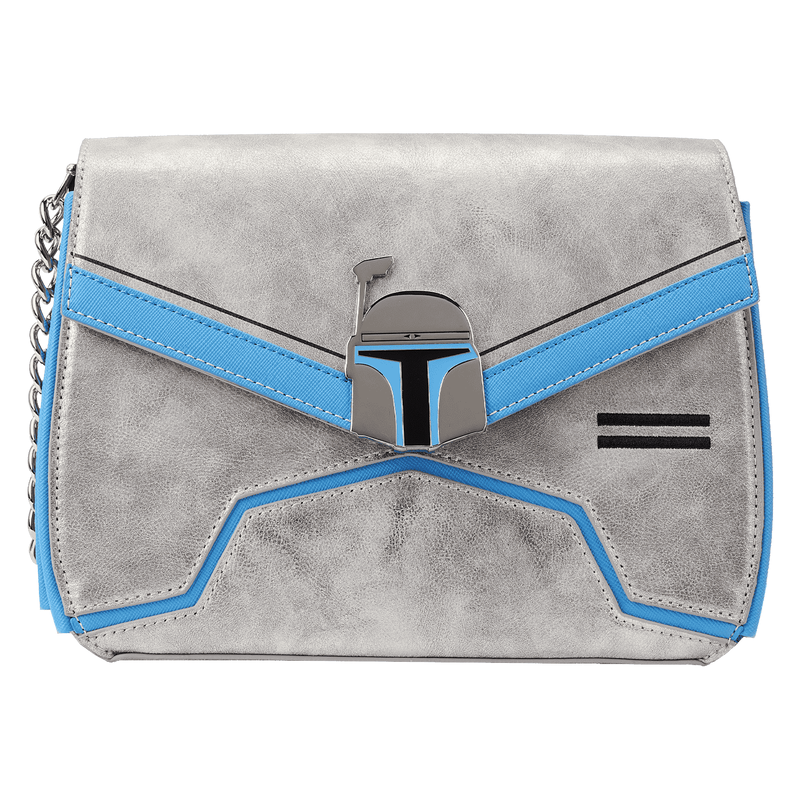 Loungefly! Leather: Star Wars Jango Fett Chain Strap Crossbody Bag