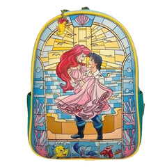 Loungefly! Leather: Disney Little Mermaid Stain Glass Mini Backpack