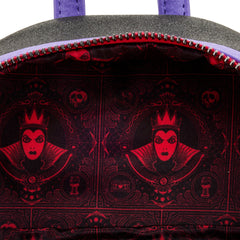 Loungefly! Leather: Disney Villains Scene Evil Queen Apple Mini Backpack