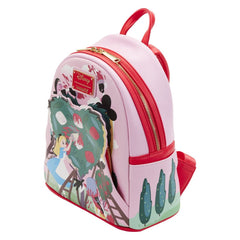 Loungefly! Leather: Disney Alice in Wonderland Painting the Roses Red Mini Backpack