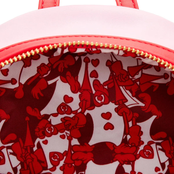 Loungefly! Leather: Disney Alice in Wonderland Painting the Roses Red Mini Backpack