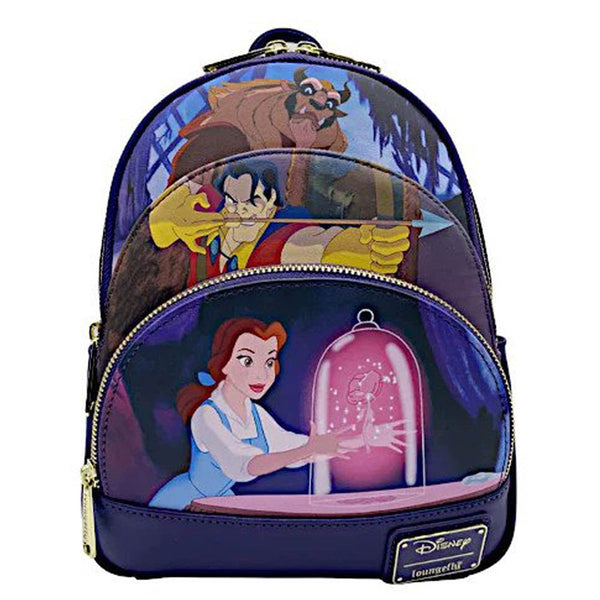 Loungefly! Leather: Disney Beauty and the Beast Mini Backpack