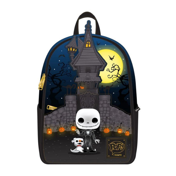 Loungefly! Leather: Disney - The Night Before Christmas Jack Skellington House Mini Backpack