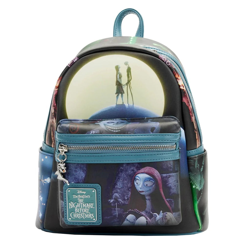 Loungefly! Leather: Disney - The Nightmare Before Christmas Final Frame Mini Backpack