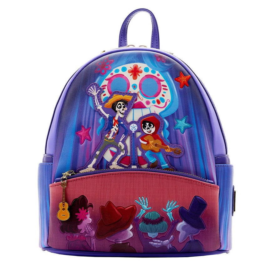 Loungefly! Leather: Disney Pixar Moments - Miguel and Hector Performance Mini Backpack